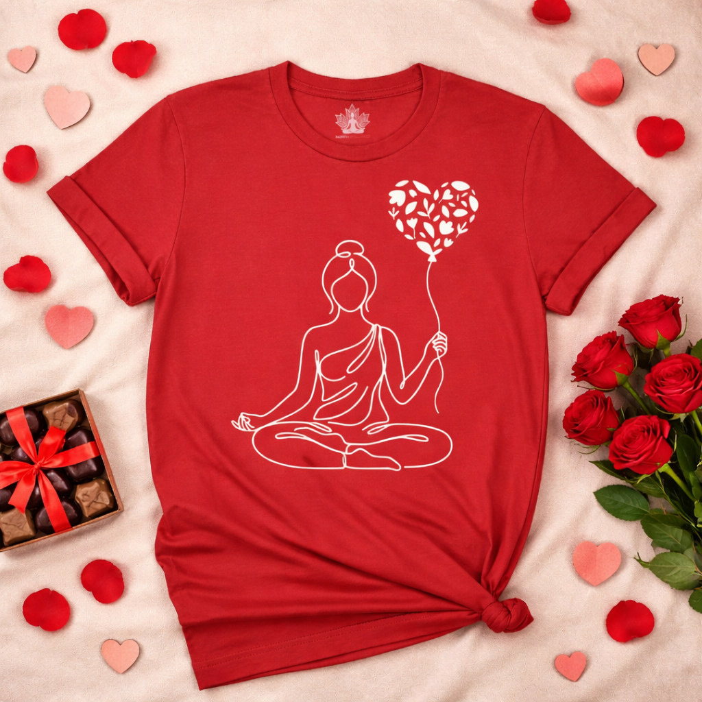Mindful Love Yogini – Valentine Yoga Tee