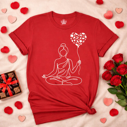 Mindful Love Yogini – Valentine Yoga Tee