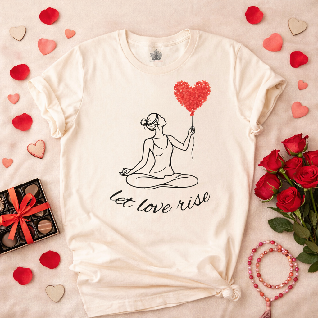 Let Love Rise – Line Art Valentine Tee