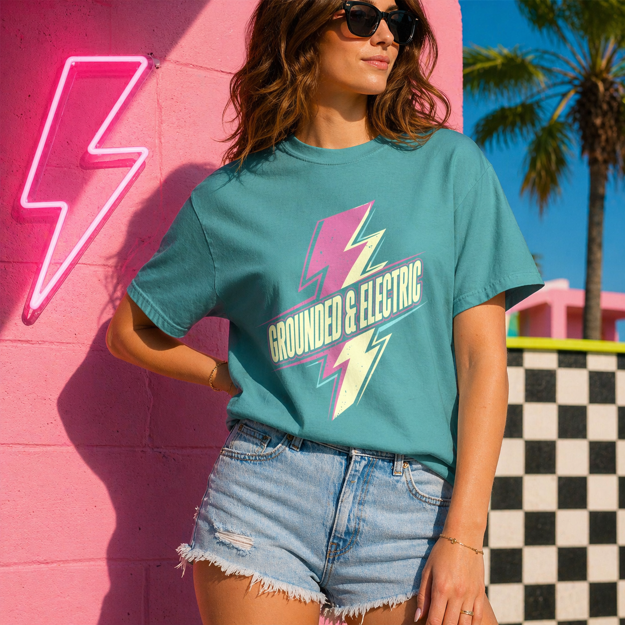 Retro Grounded & Electric Comfort Colors® Tee