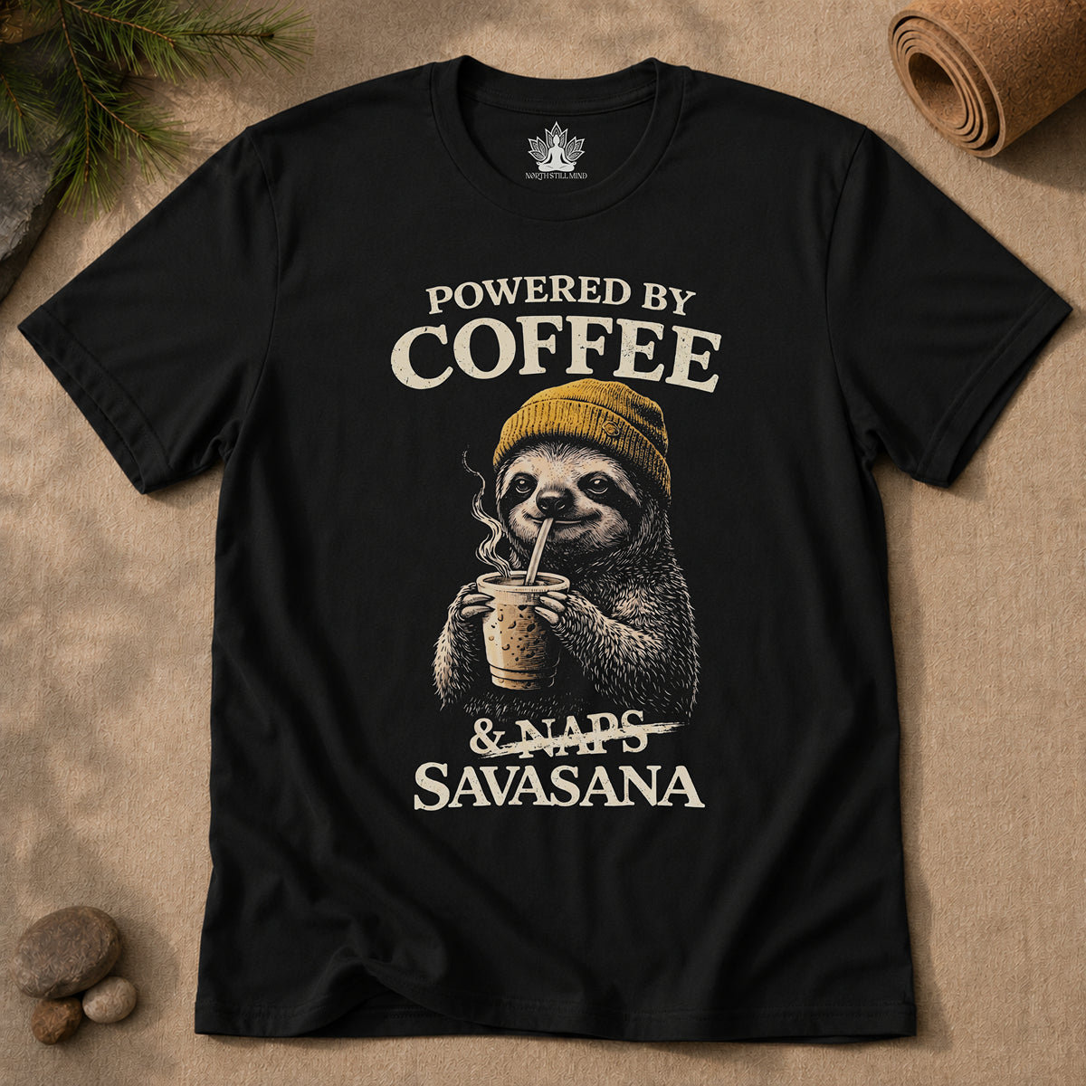 Powered By Coffee & Savasana Men Tee