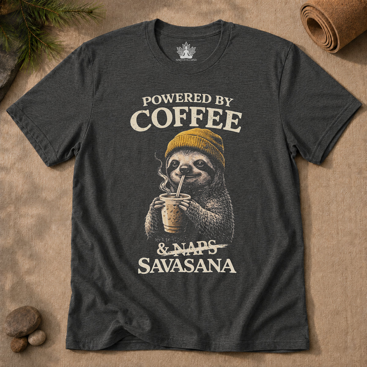 Powered By Coffee & Savasana Men Tee