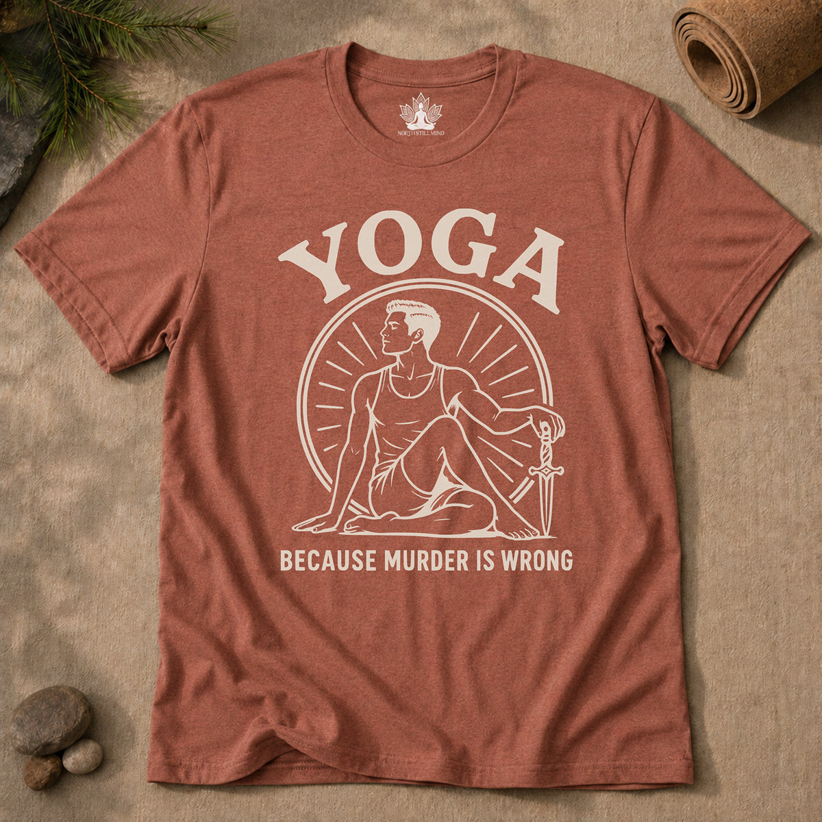 Yoga Because Murder Is Wrong Men Tee