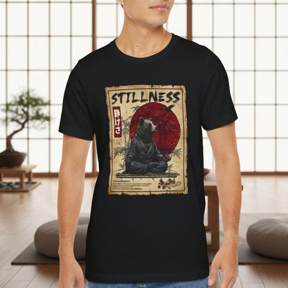 Zen Bear Stillness – Japanese Meditation Art Men Tee