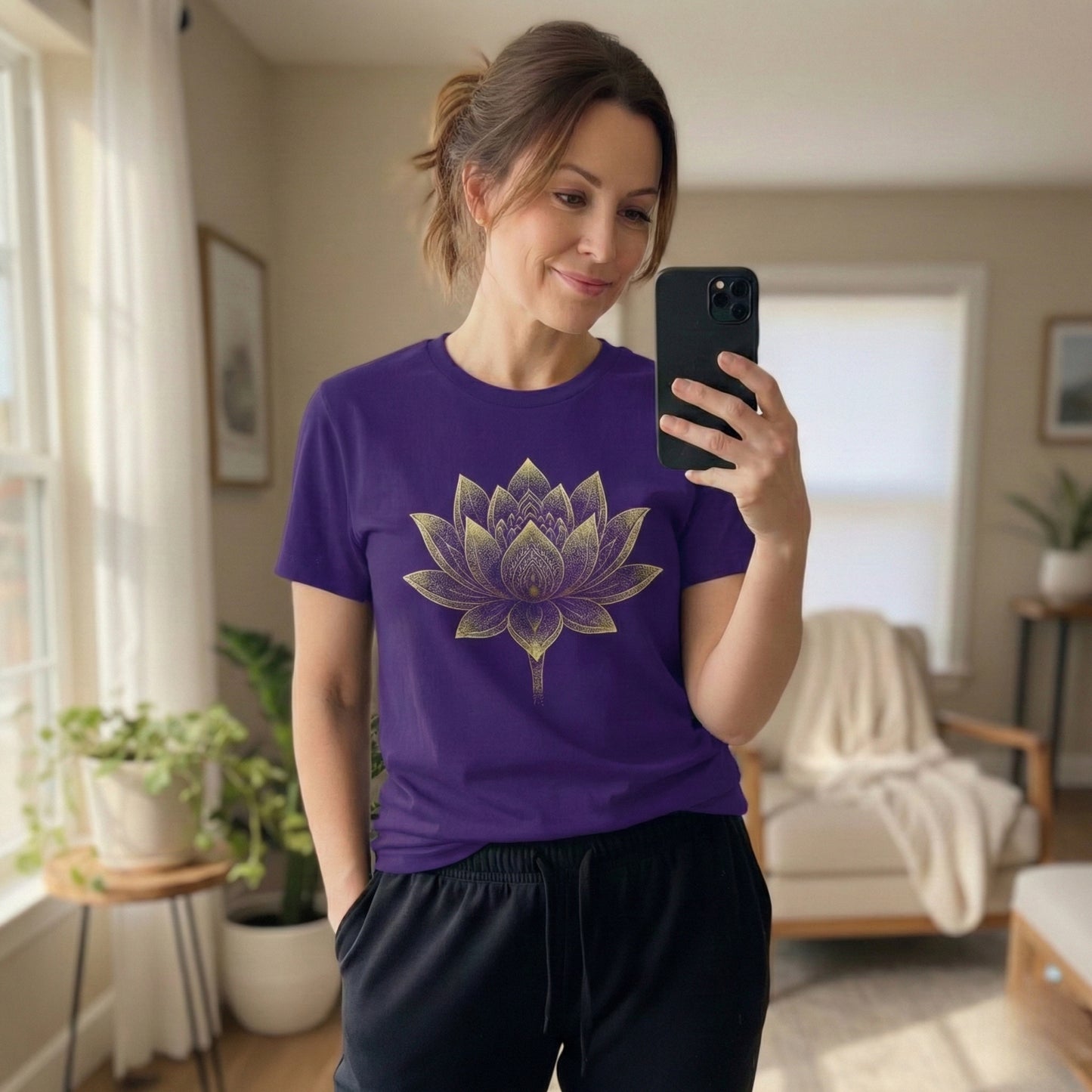 Fleur de lotus dorée