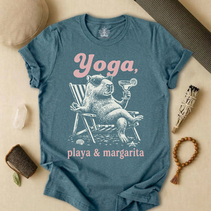 Capybara Yoga, Playa & Margarita Tee