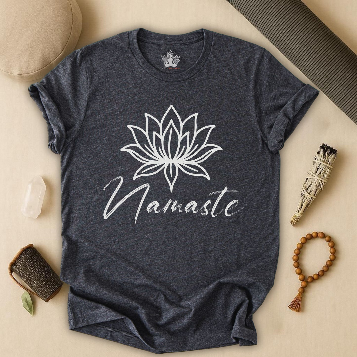 Namaste Lotus Tee – Yoga Minimalist