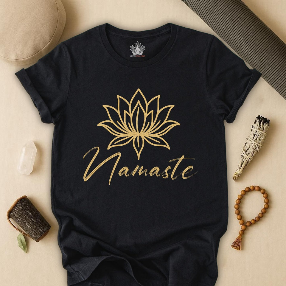 Namaste Lotus Tee – Yoga Minimalist