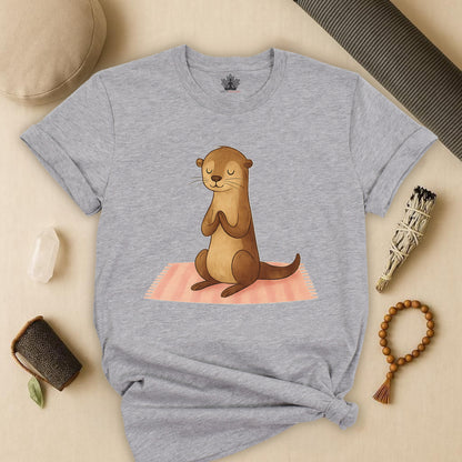 Peaceful Otter – Mindful Lotus Pose Tee