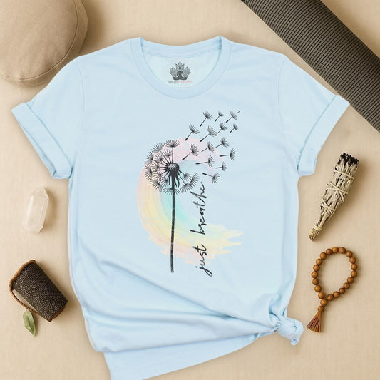 Dandelion Rainbow - Just Breathe Tee