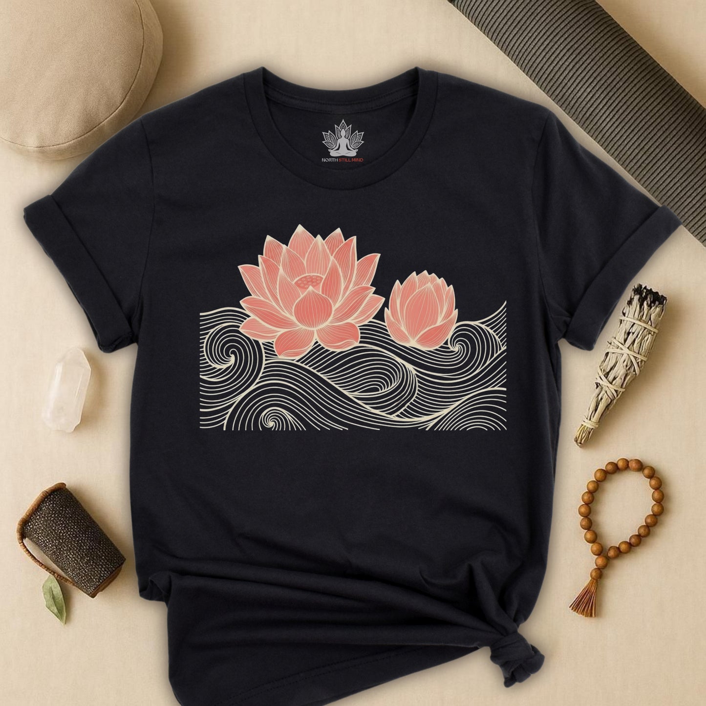 Lotus Bloom & Retro Waves Tee