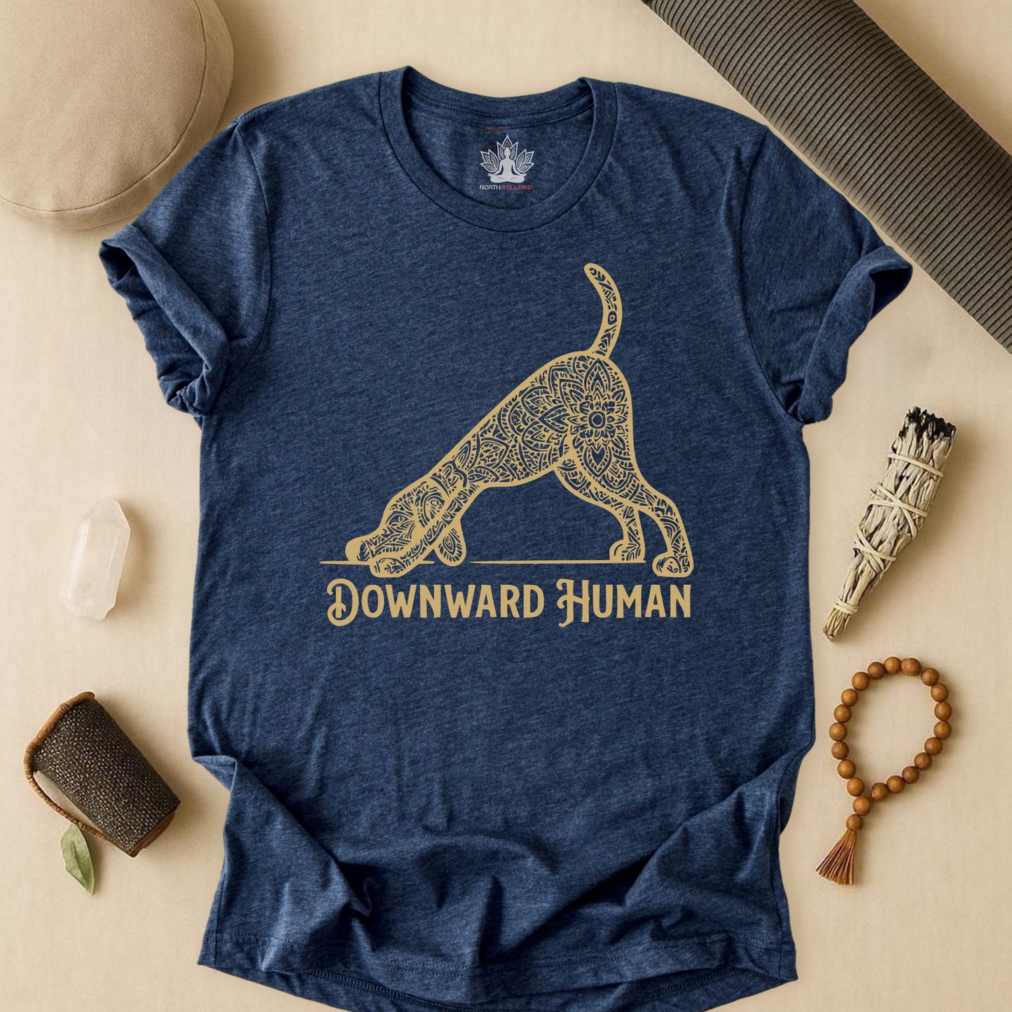 Downward Human Mandala Dog Tee