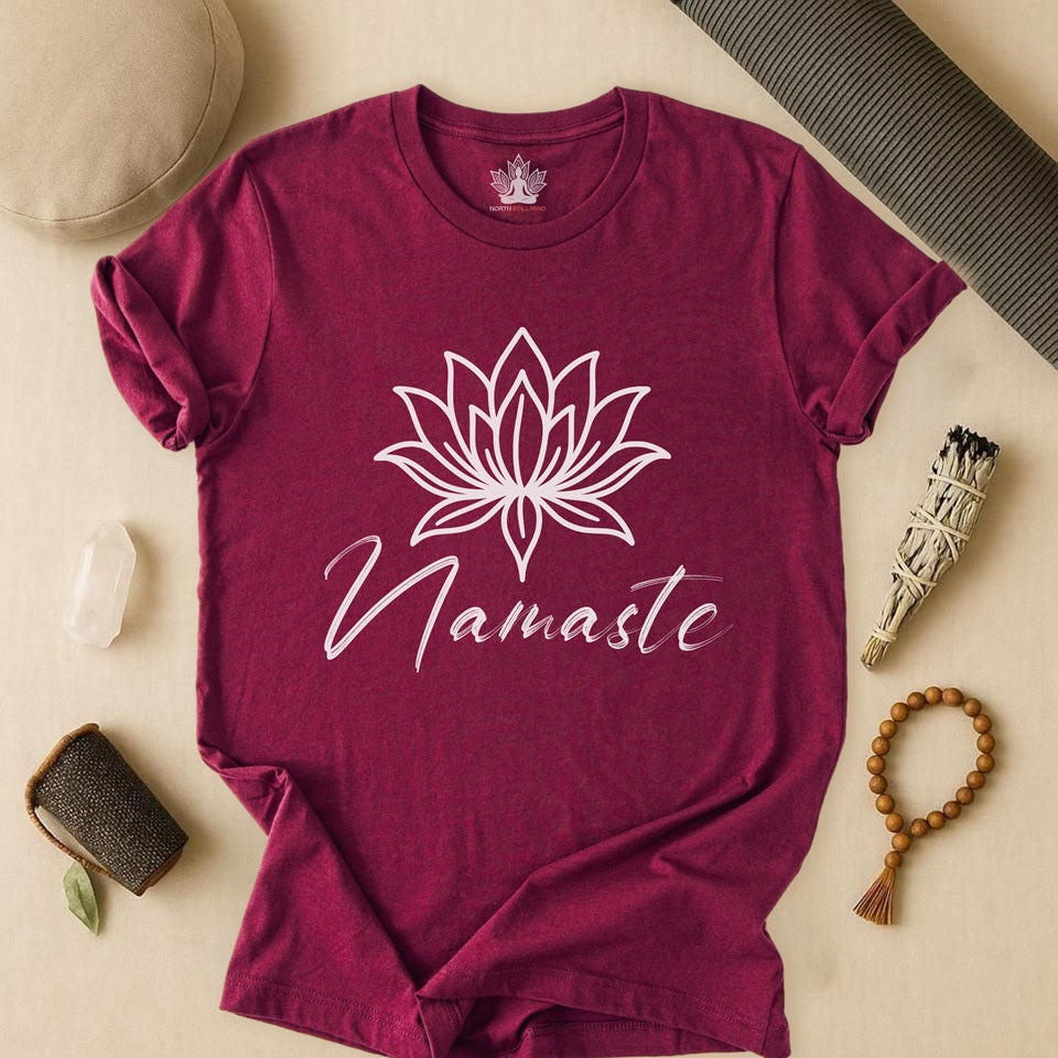 Namaste Lotus Tee – Yoga Minimalist