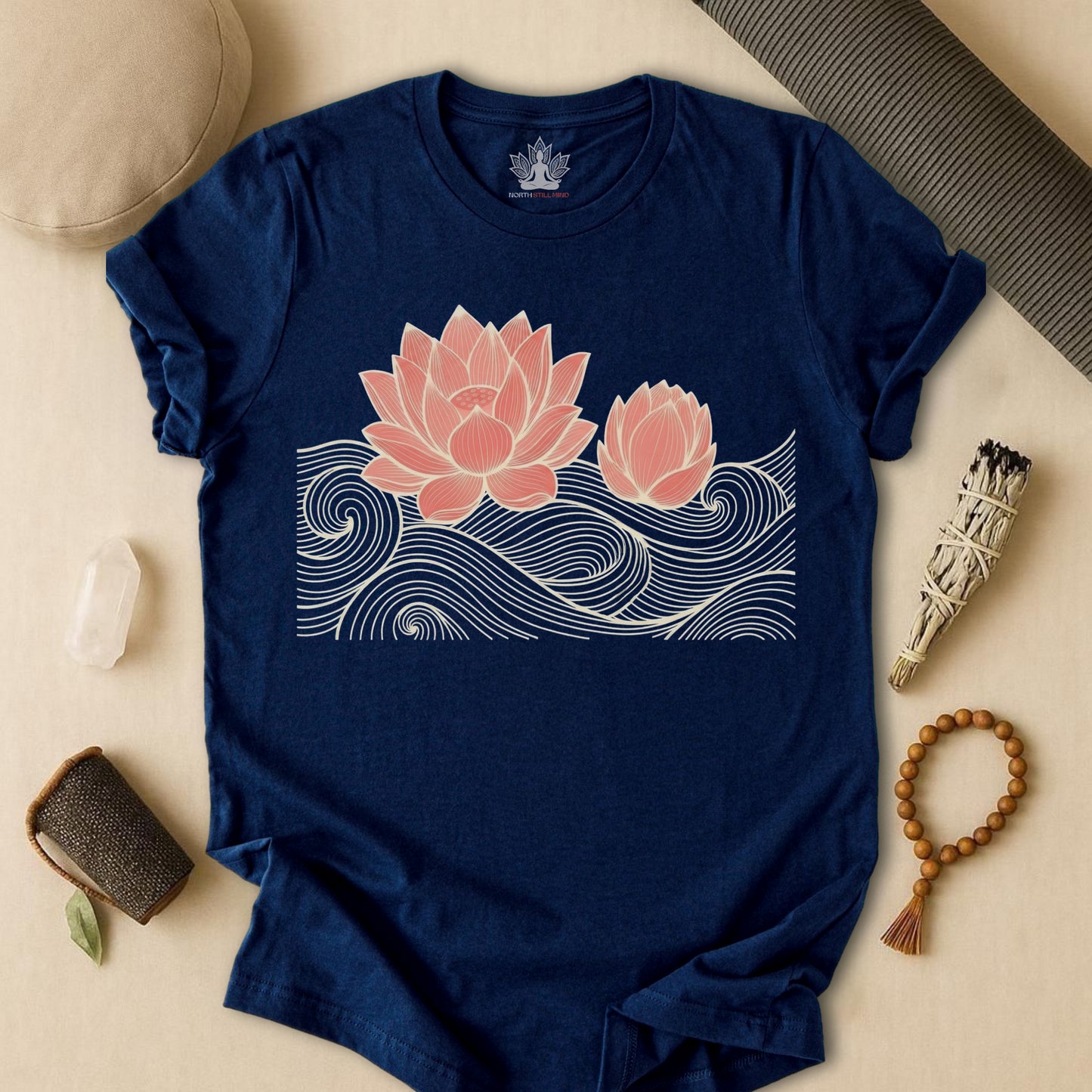 Lotus Bloom & Retro Waves Tee