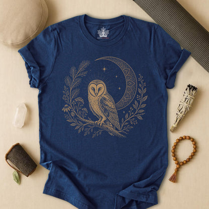 Barn Owl Mandala Moon Tee