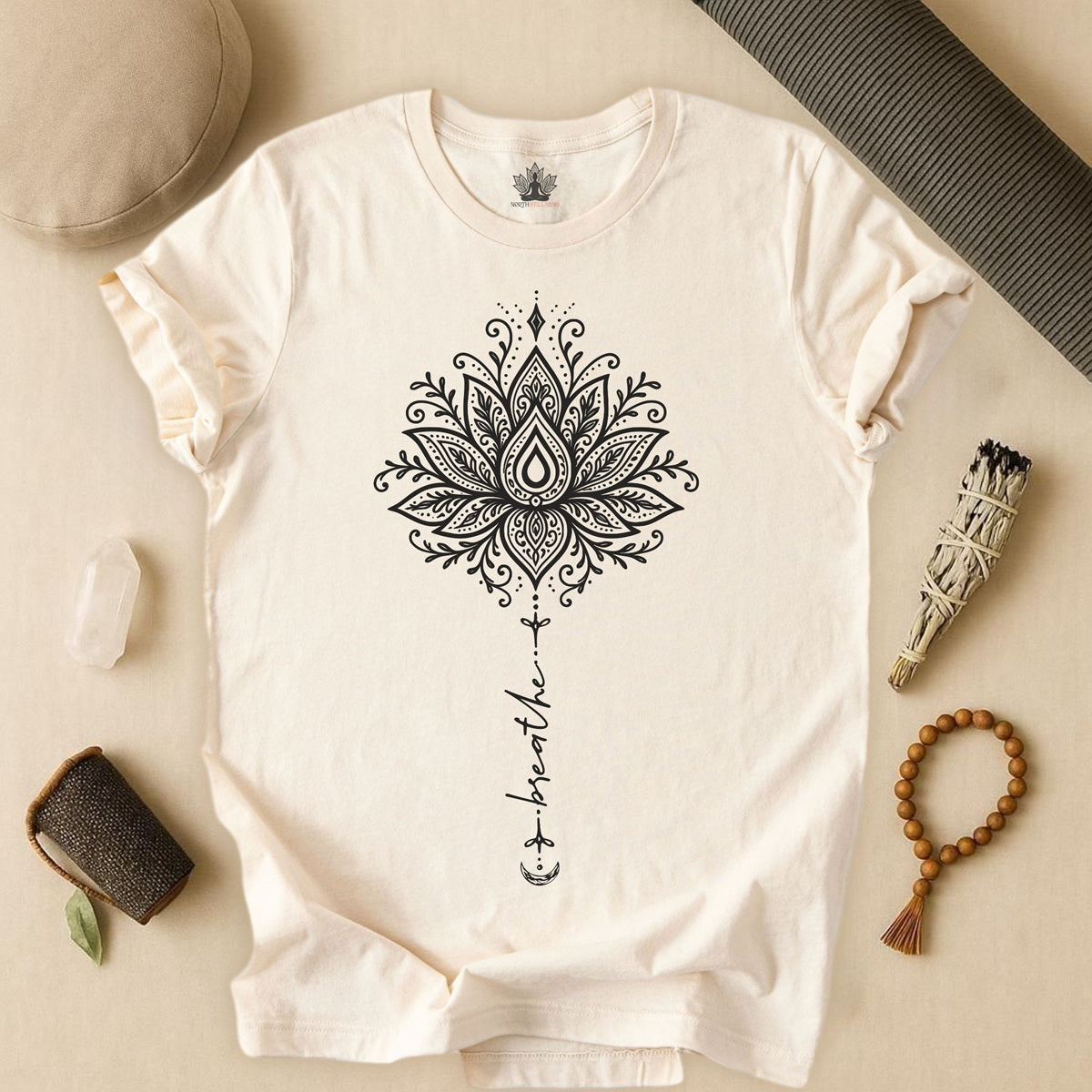 Breathe Lotus Mandala - Mindful Yoga Tee