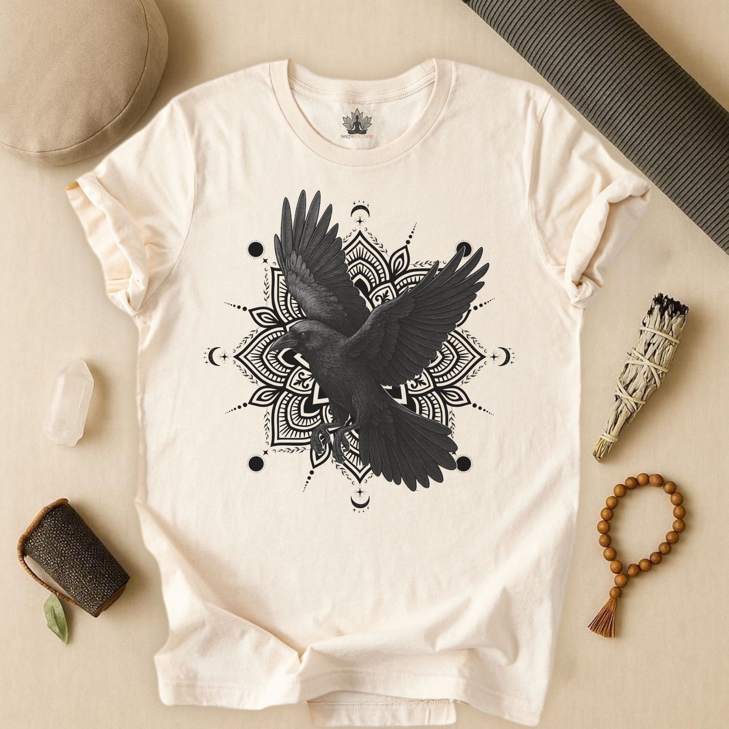 Mystic Raven – Mandala Moon Flight Tee