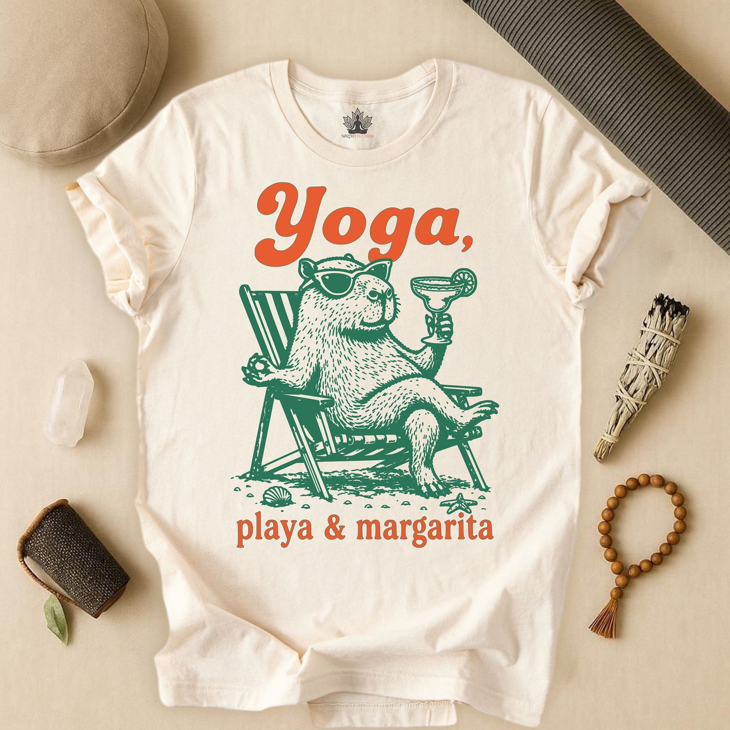 Capybara Yoga, Playa & Margarita Tee