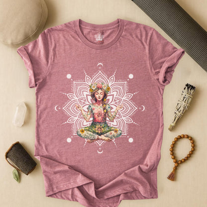 Flower Meditation Boho Tee