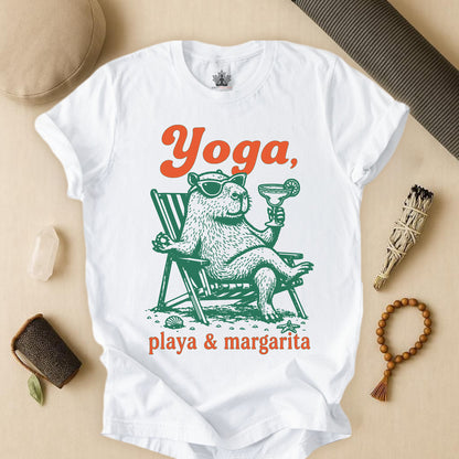 Capybara Yoga, Playa & Margarita Tee