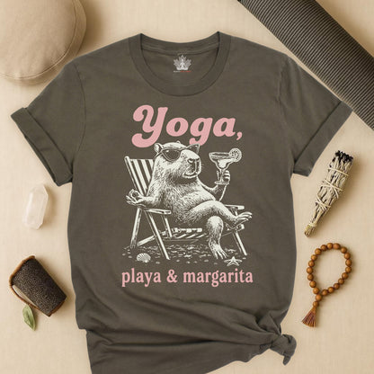 Capybara Yoga, Playa & Margarita Tee
