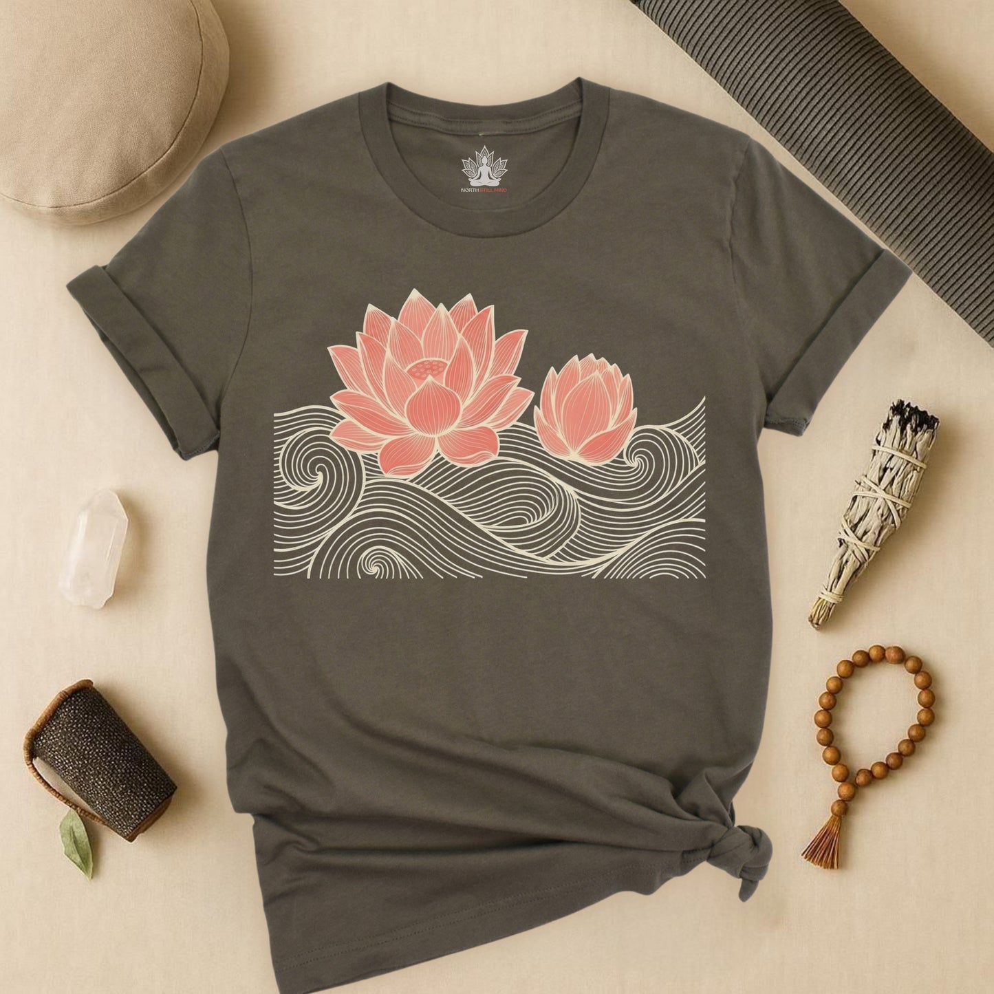 Lotus Bloom & Retro Waves Tee
