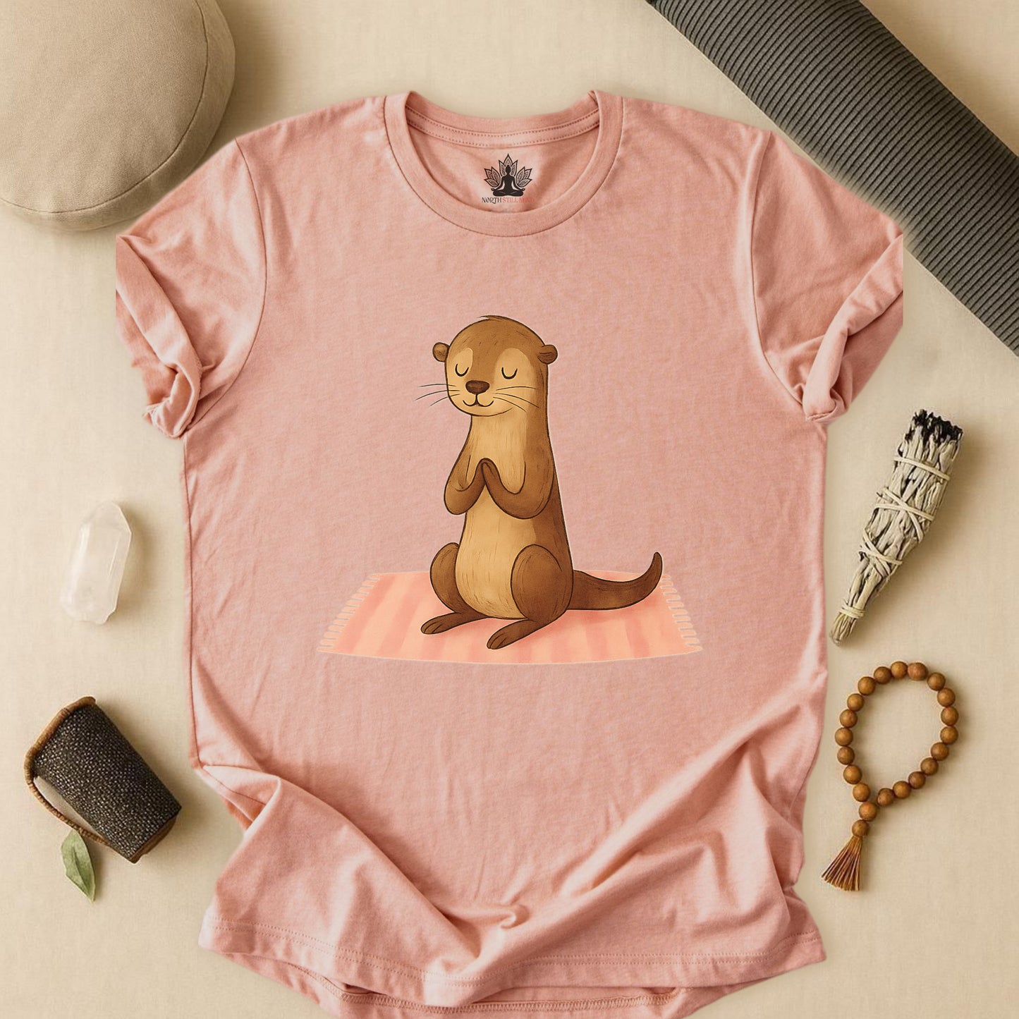 Peaceful Otter – Mindful Lotus Pose Tee