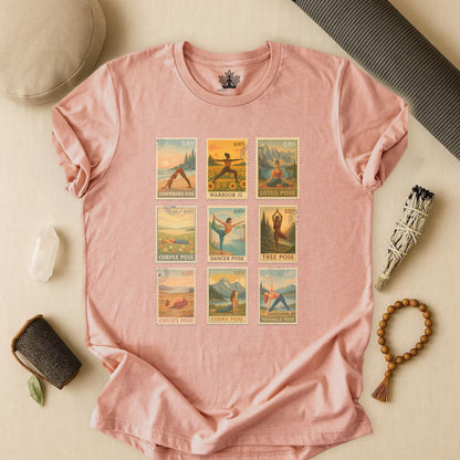 Postures de yoga – Timbres Vintage