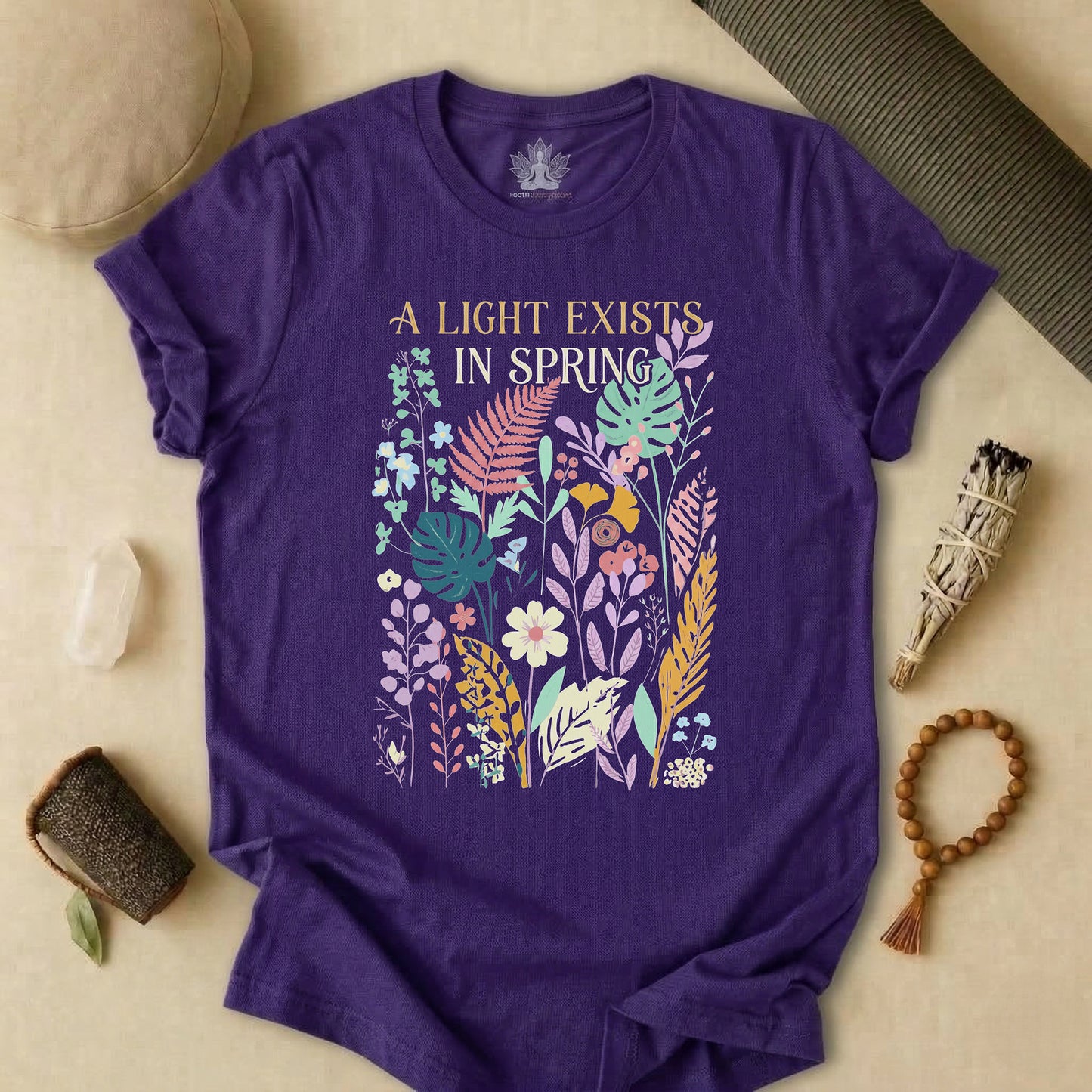 A Light Exists In Spring - Floral Joyful Tee