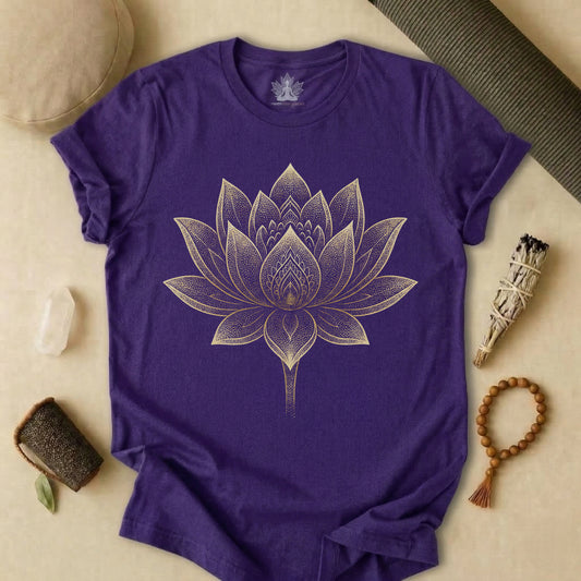Golden Lotus Flower Tee