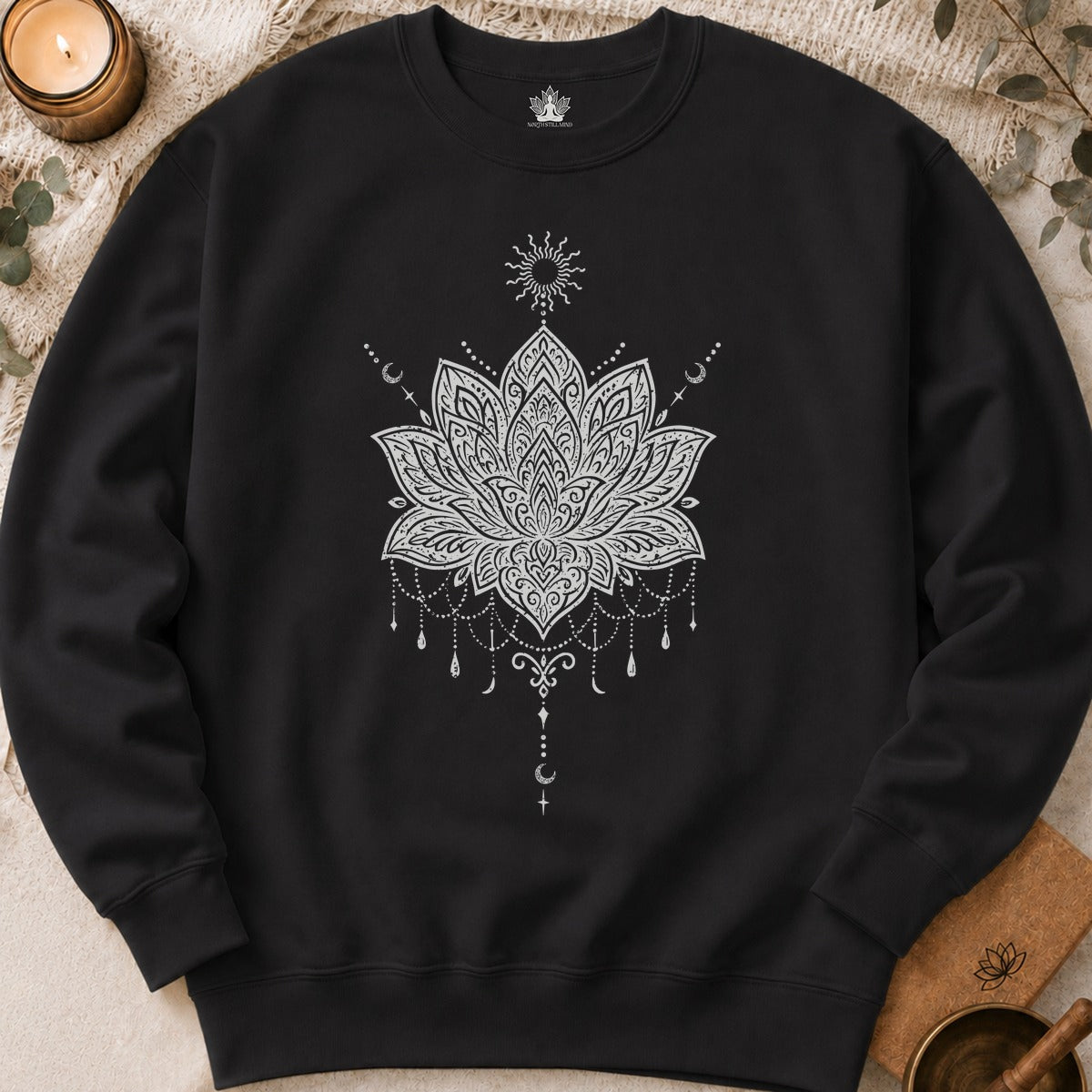 Sweat-shirt Yoga Conscient Mandala Lotus Sacré