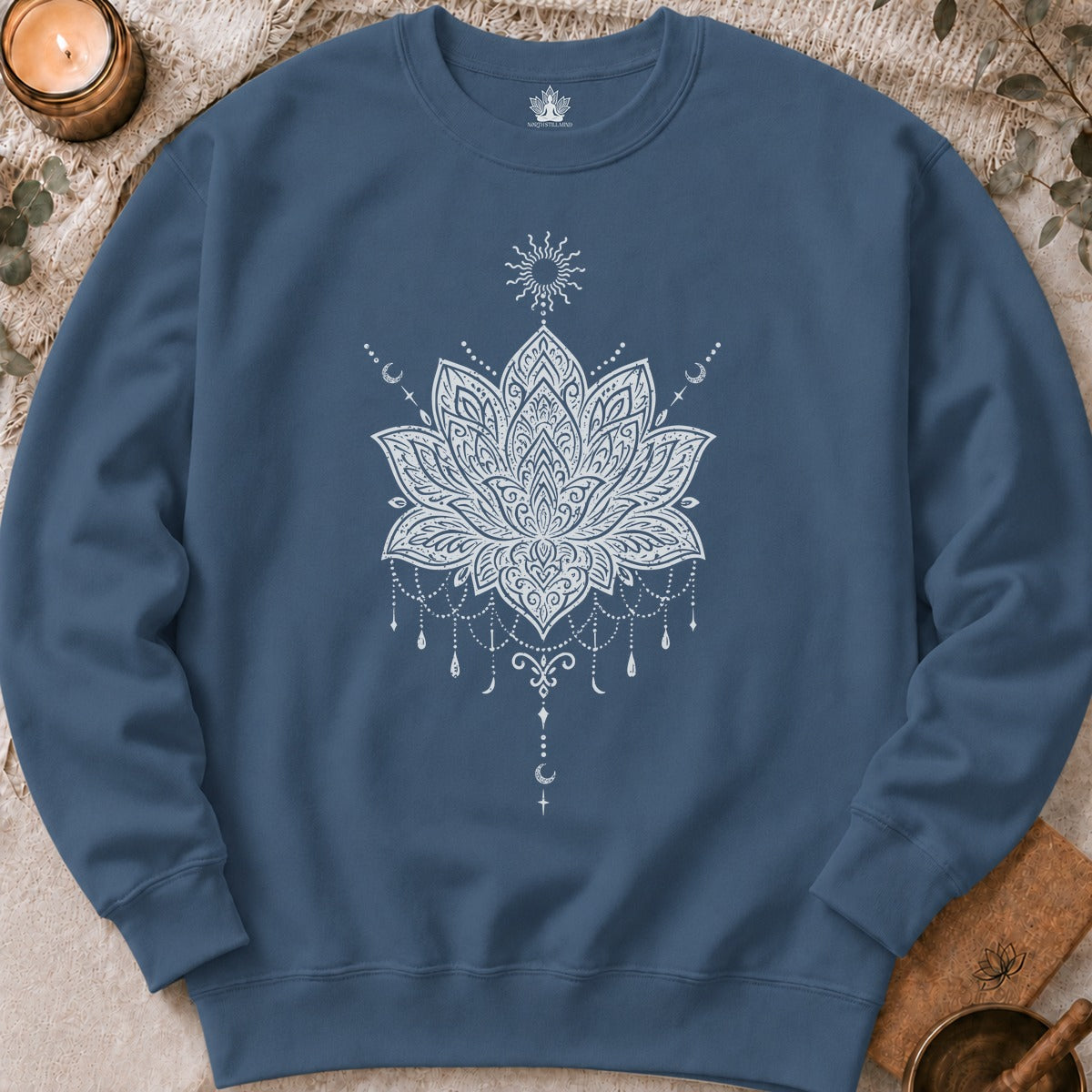 Sweat-shirt Yoga Conscient Mandala Lotus Sacré