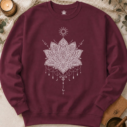 Sweat-shirt Yoga Conscient Mandala Lotus Sacré