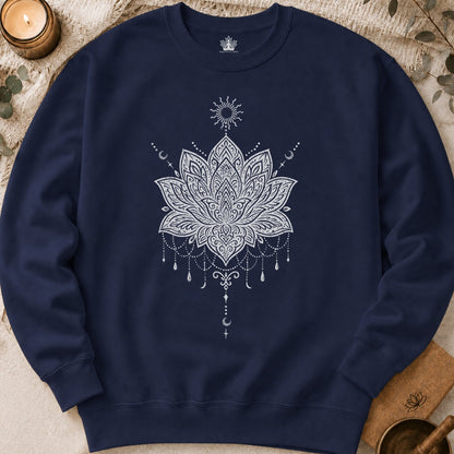 Sweat-shirt Yoga Conscient Mandala Lotus Sacré