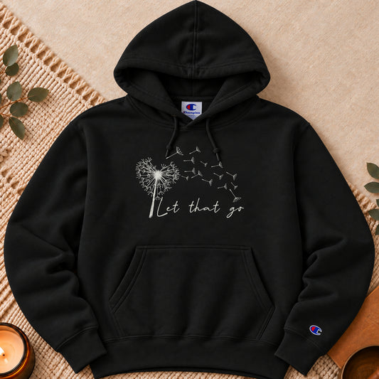 Sweat à capuche Cozy Champion – Let That Go Pissenlit Heart