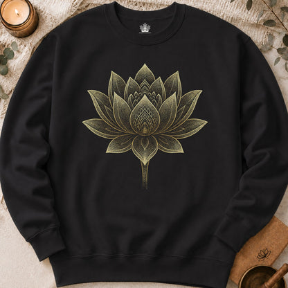 Sweat-shirt Fleur de lotus dorée