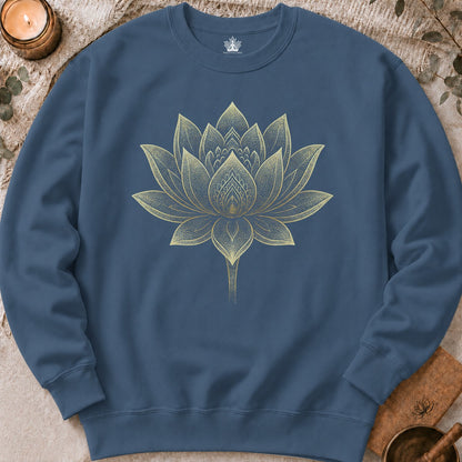 Sweat-shirt Fleur de lotus dorée