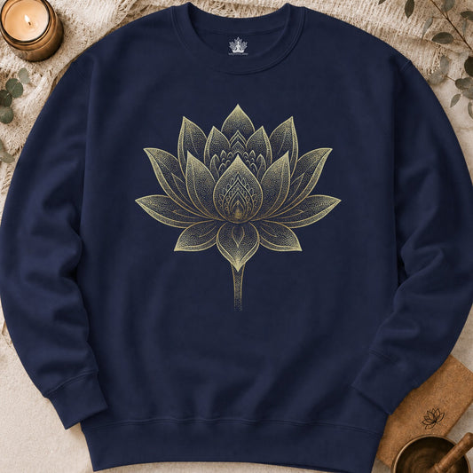 Sweat-shirt Fleur de lotus dorée
