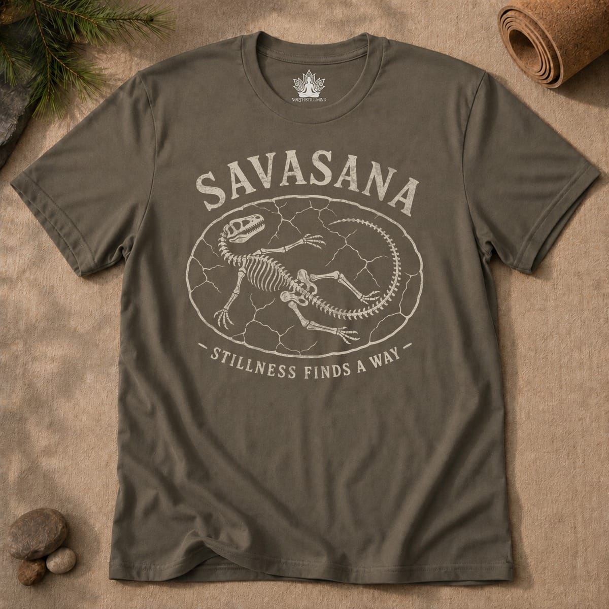 Printify T-Shirt Stillness Finds A Way Men Tee Stillness Finds A Way Men Tee