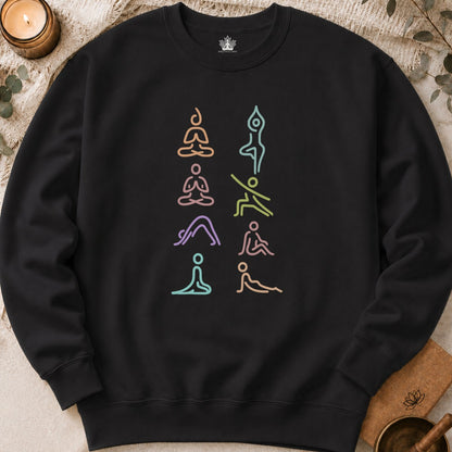 Line Art Yoga Poses Sweatshirt