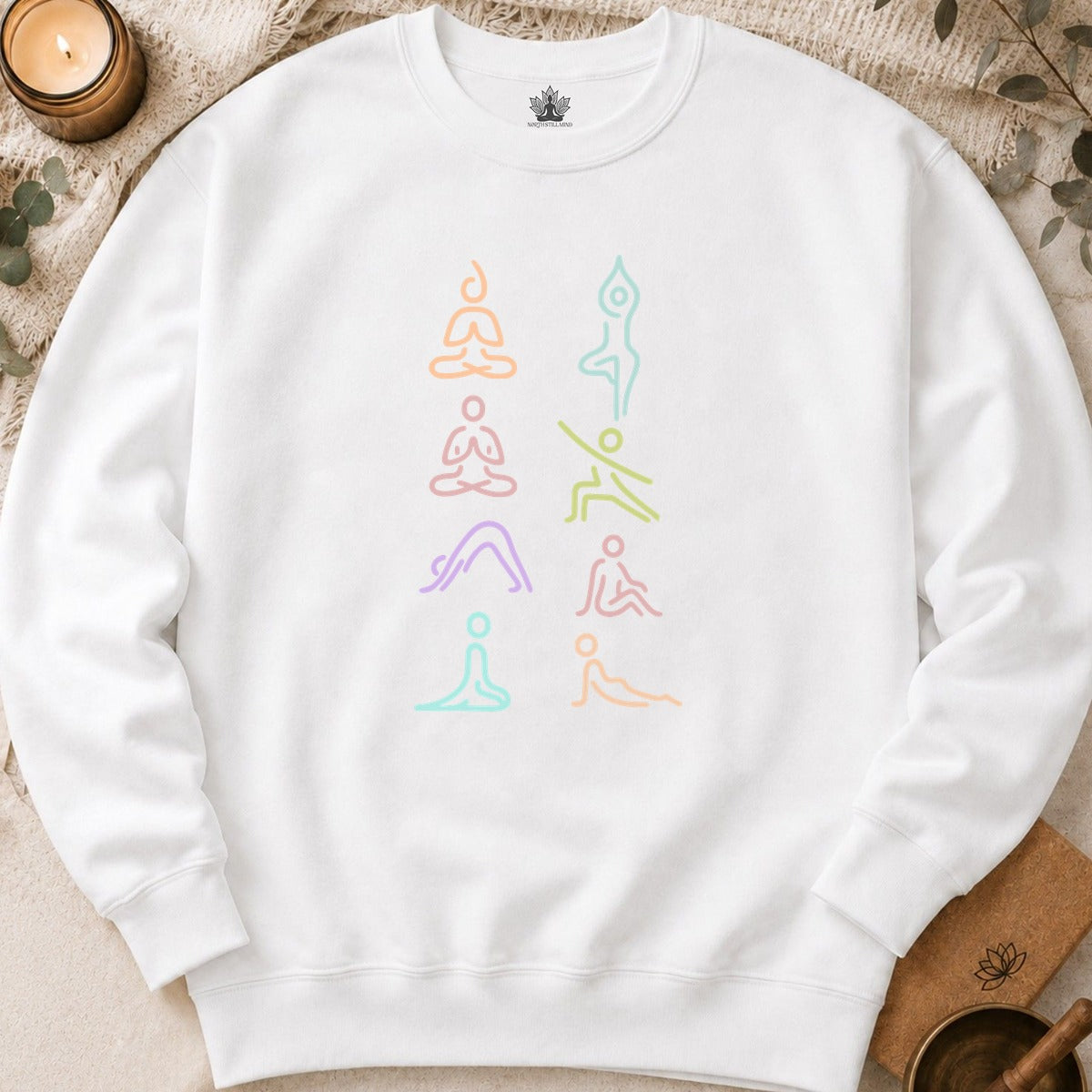 Line Art Yoga Poses Sweatshirt
