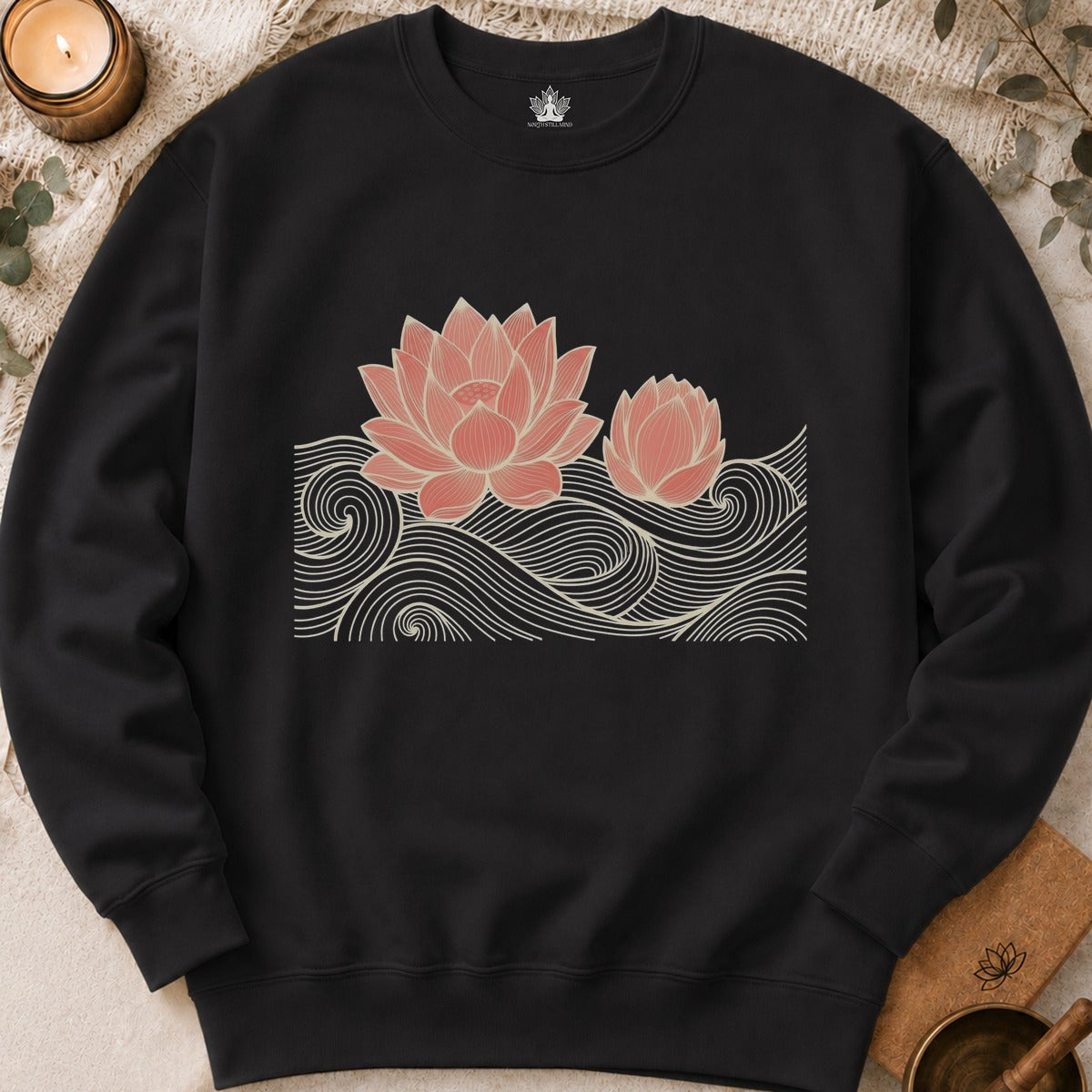 Lotus Line Art Sweatshirt