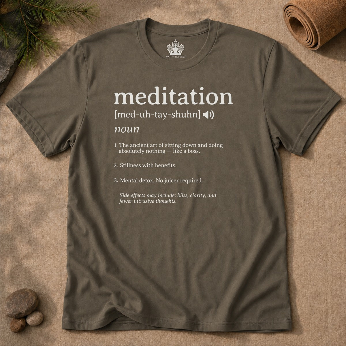 Meditation Definition – Funny Mindful Men Tee