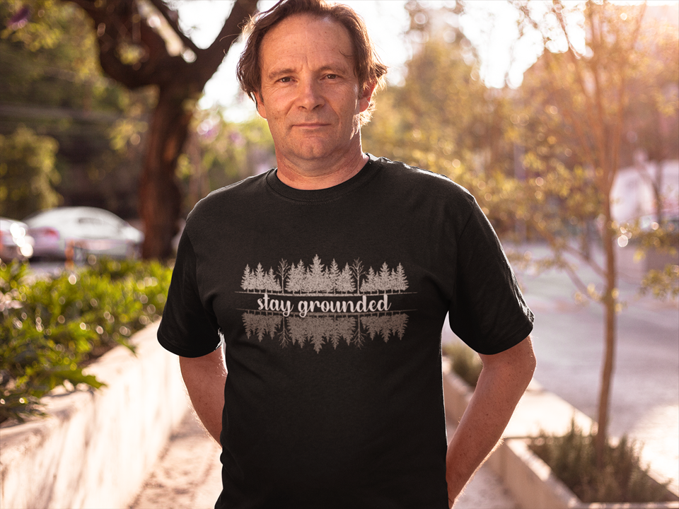 Stay Grounded – Mindful Forest Reflection Men Tee