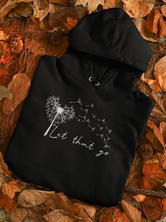 Cozy Champion Hoodie – Let That Go Dandelion Heart