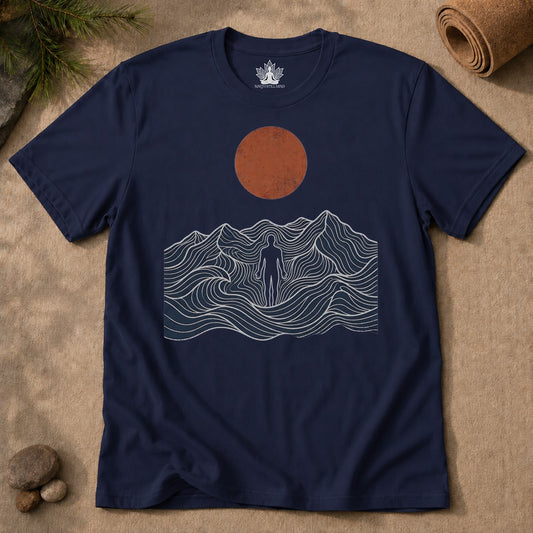 Retro Mountain Pose Men Tee