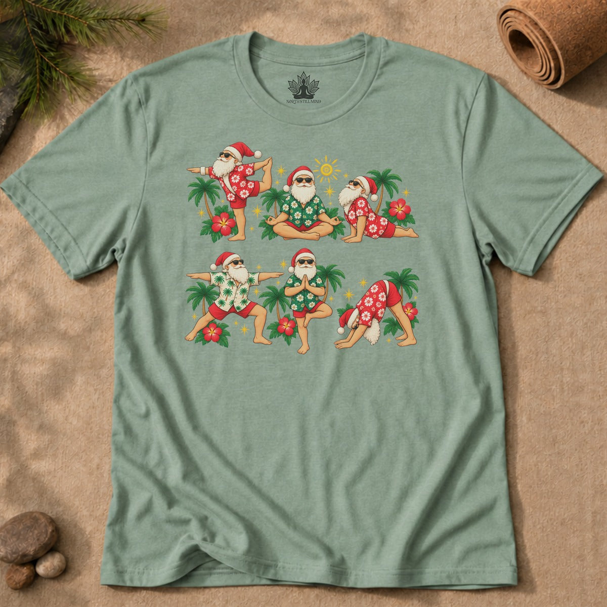 Santa's Tropical Flow Men Tee