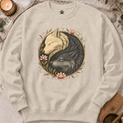 Loups Yin Yang - Sweat-shirt Équilibre Spirituel