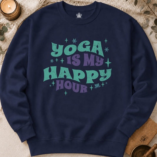 Yoga Is My Happy Hour Sweatshirt